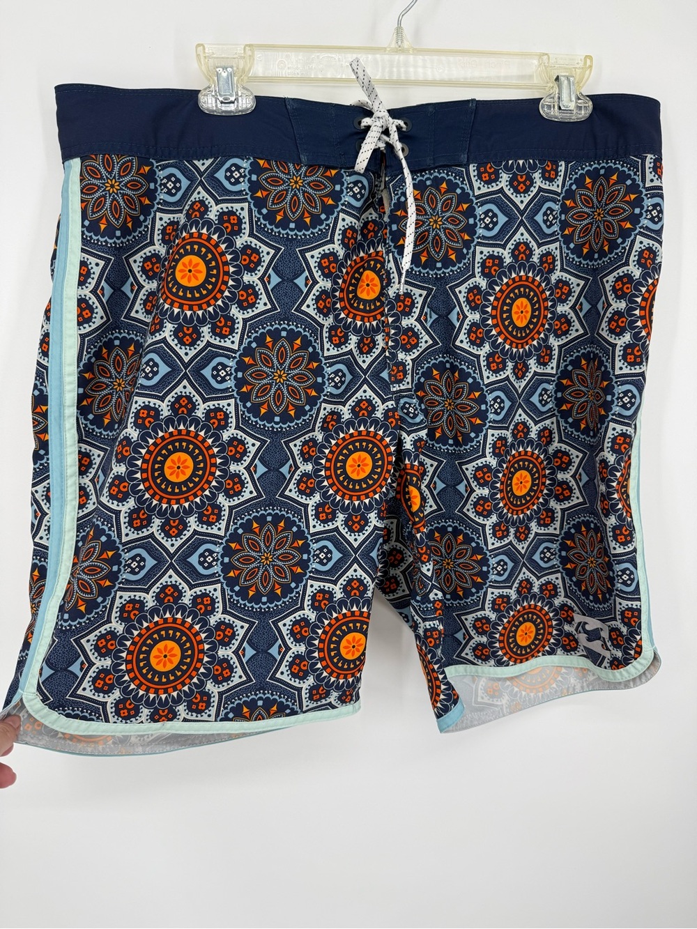 Billabong Men 19" Lo Tides Boardshorts Geometric Scallop Swim Trunks Blue 36